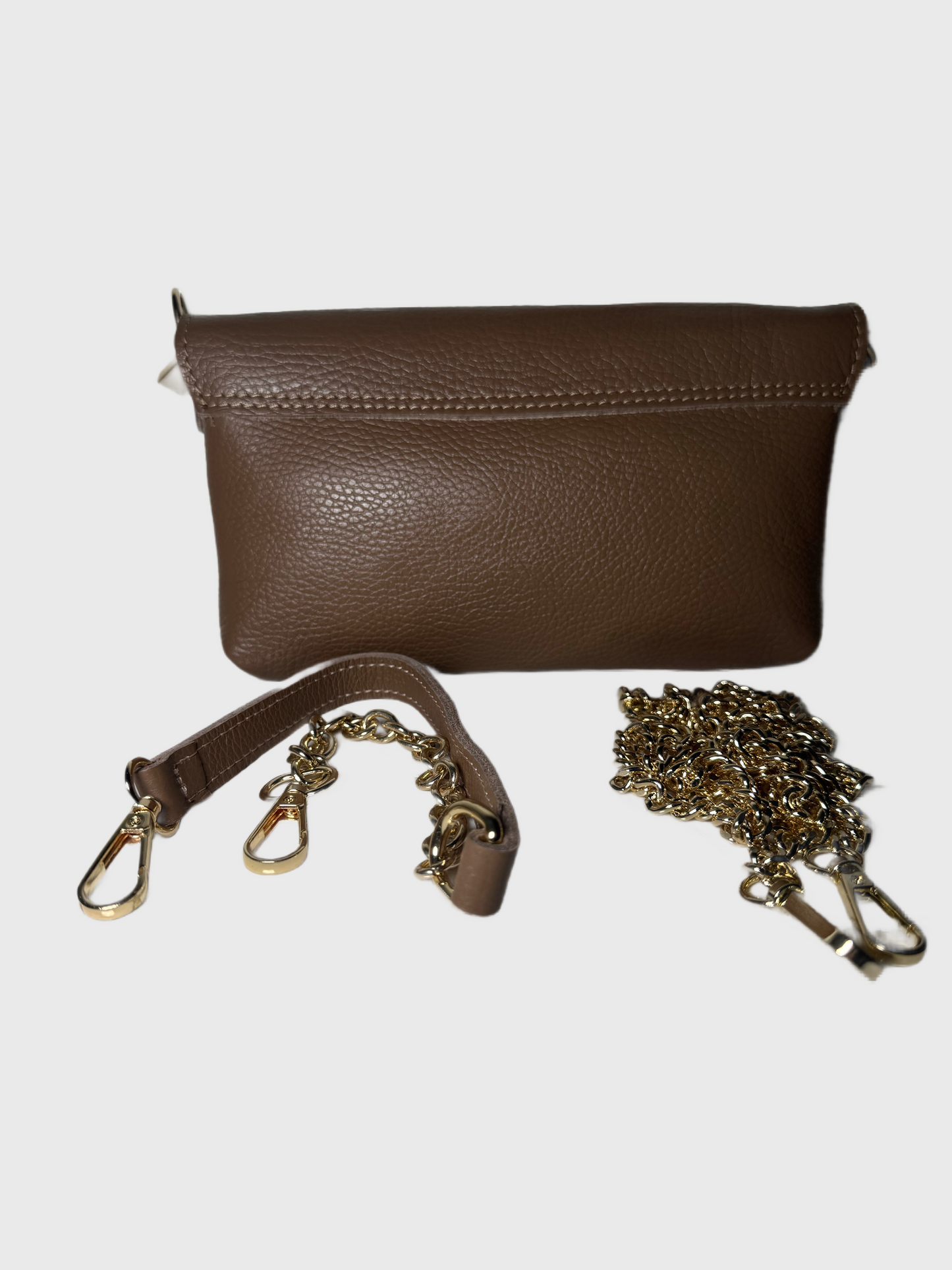 borsetta in vera pelle logo H