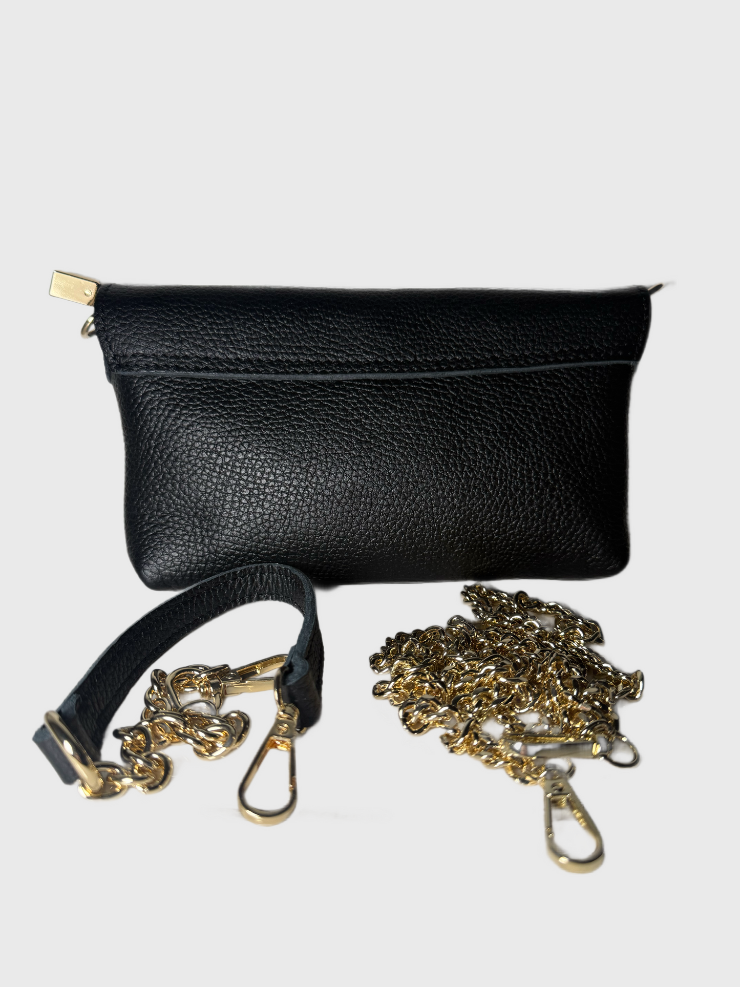 borsetta in vera pelle logo H
