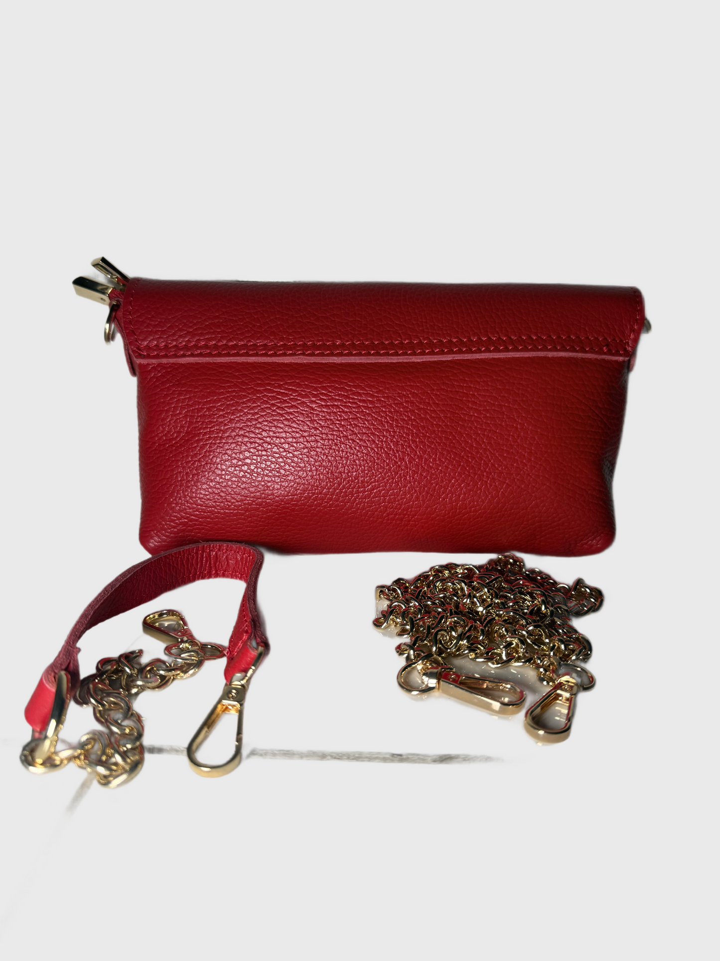 borsetta in vera pelle logo H