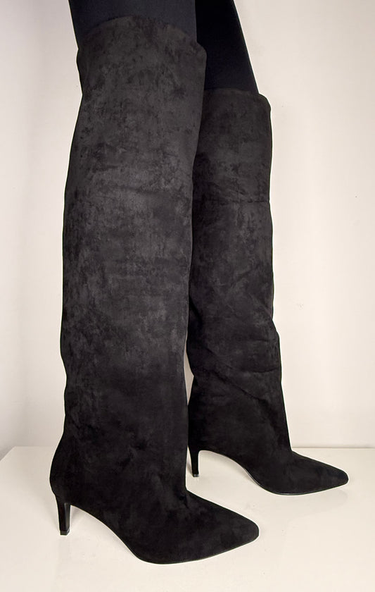 Stivali alti in camoscio